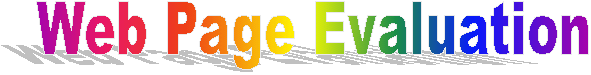Web Page Evaluation